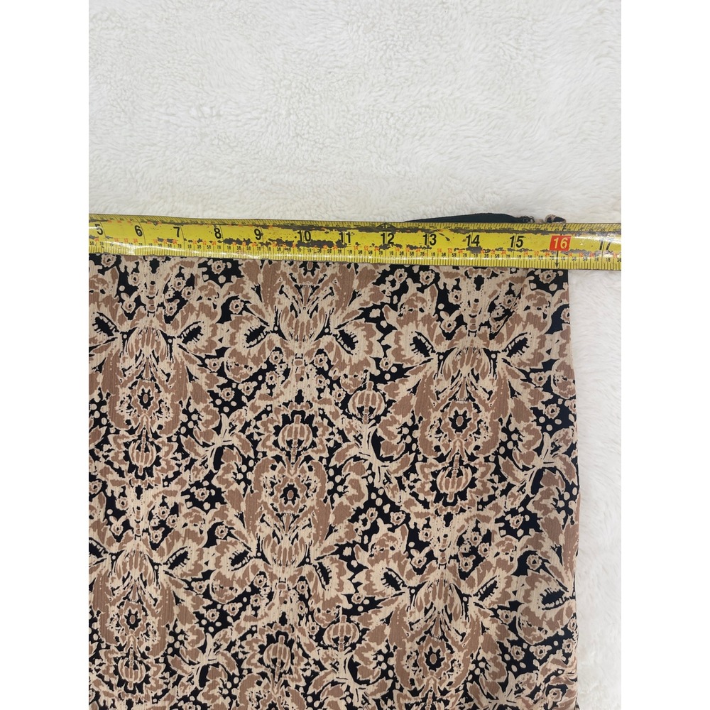 VTG Harolds Skirt Tan Black Damask Cotton Silk Ruffle Tiered Midi  Sz 10 Classic - Picture 6 of 9